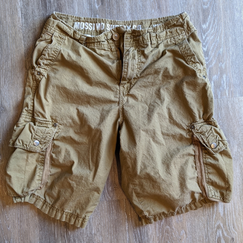 Khaki cargo shorts